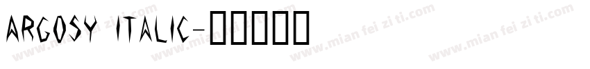 Argosy Italic字体转换